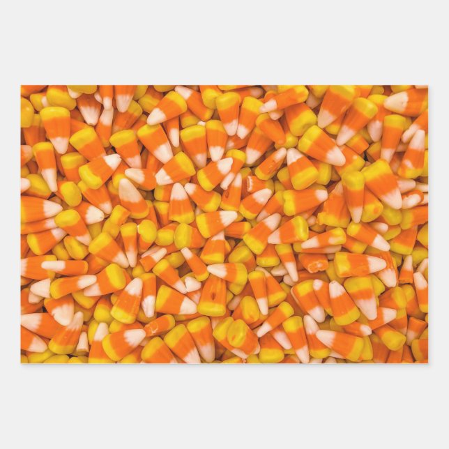 Candy Corn Wrapping Paper Geschenkpapier Set (Vorderseite)