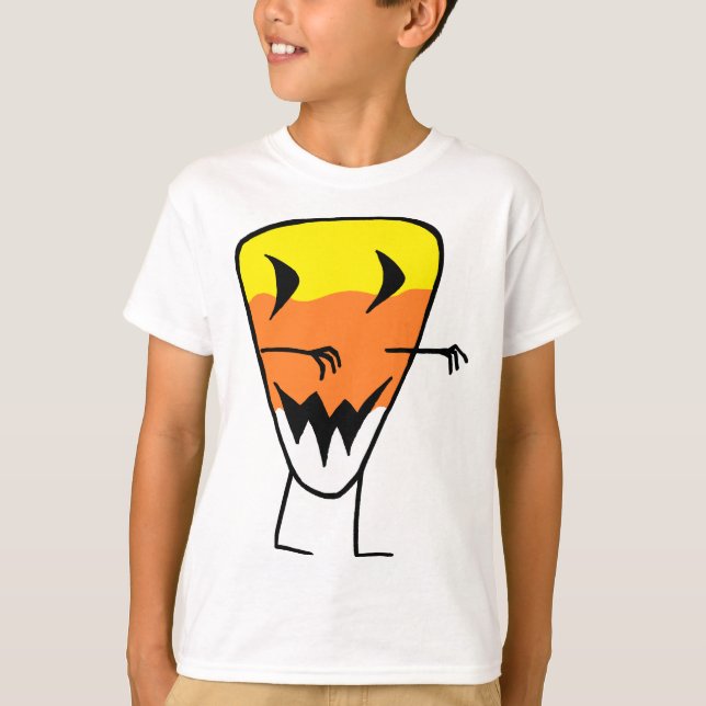 Candy Corn Zombie T - Shirt Halloween Kids T-Shirt (Vorderseite)