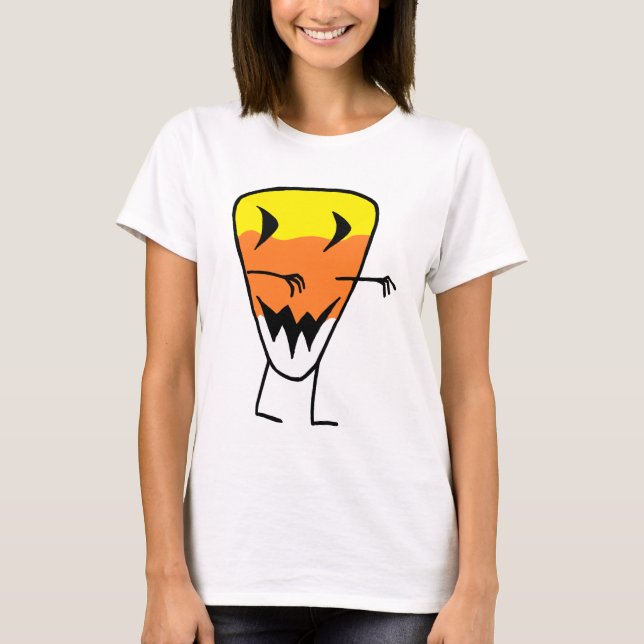 Candy Corn Zombie T - Shirt Halloween Women's T-Sh (Vorderseite)