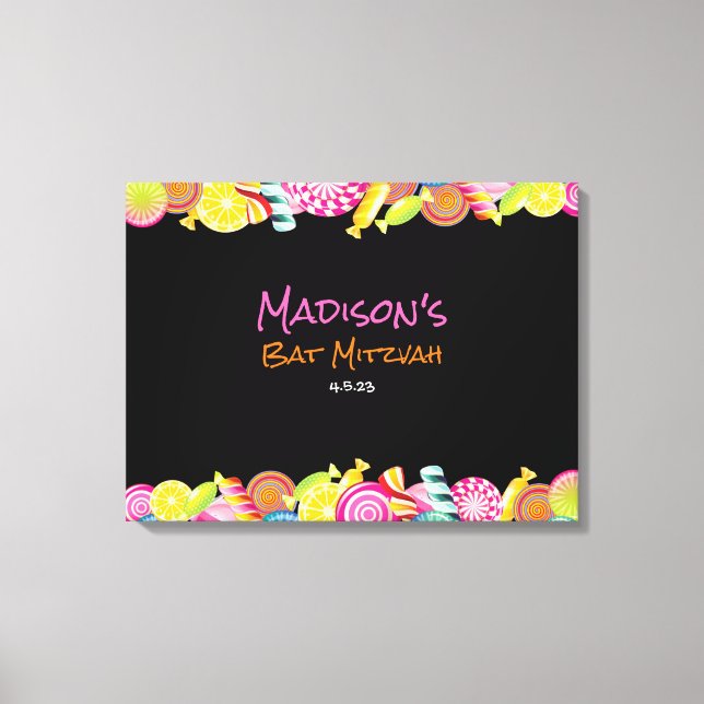 CANDY COUTURE Bat MitzvahSign in Memory Board Leinwanddruck (Vorderseite)