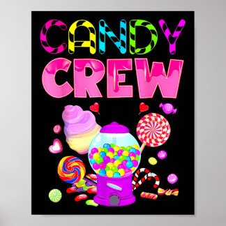 Candy Crew Candy Costume Frauen Candy Land Kinder  Poster