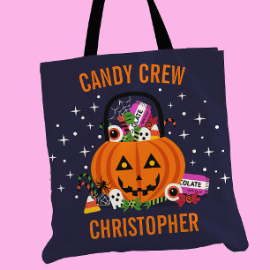 Candy Crew Kürbis Eimer Personalisiertes Halloween Tasche