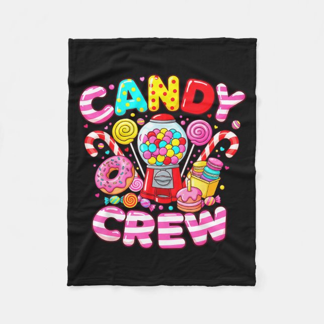 Candy Crew Matching Group Colorful Sweets Party  Fleecedecke (Vorderseite)