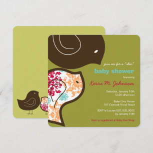 Candy Damask Chicks Niedliches Baby Dusche Party l Einladung