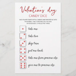 Candy Dice Editable Spiel Valentine's Day Party