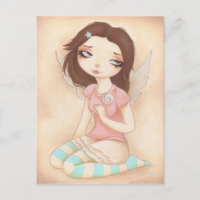 CANDY FAIRY etwas Süßes Postkarte (Vorderseite)