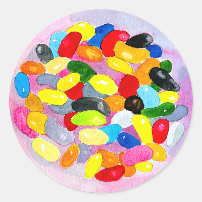 Candy farbenfrohe Gelee Lollys Runder Aufkleber (Vorderseite)