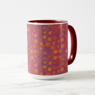 Candy Field, abstraktes Blumenmuster, rosa orange Tasse