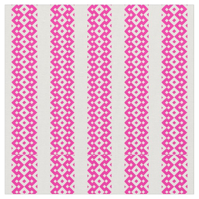 Candy Floss Pink White Patterned Tissu (Fermer)