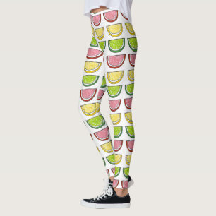 Candy Fruit Slice Lemon Limon Cherry Citrus Candie Leggings