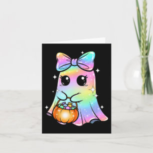 Candy Ghost Shirt Regenbogen Bow Leckerei Trick od Karte