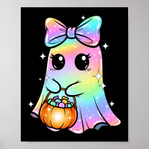 Candy Ghost Shirt Regenbogen Bow Leckerei Trick od Poster