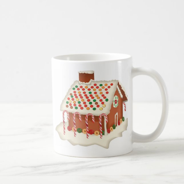 Candy Gingerbrei Hütte Weihnachten Weihnachten Wei Kaffeetasse (Rechts)