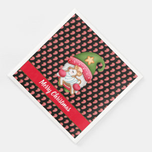 Candy Gnome passen Farbe und Text an Serviette