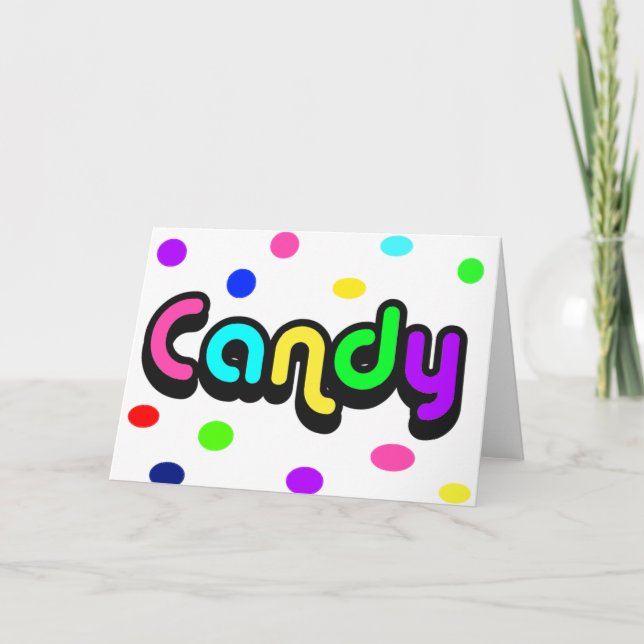 Candy Grußkarten Karte (Vorderseite)