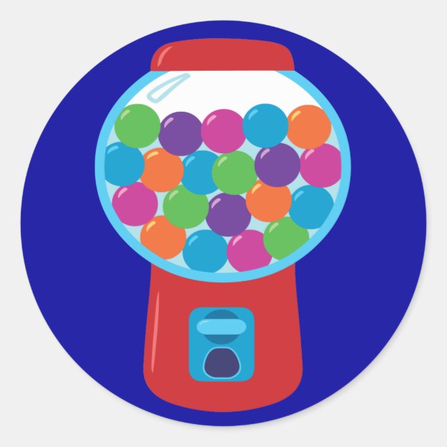 Candy Gumball Machine Runder Aufkleber (Vorderseite)