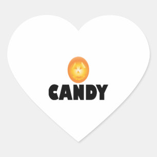 Candy Halloween Herz-Aufkleber