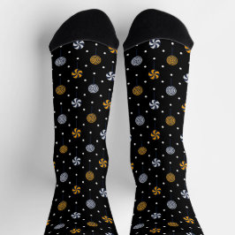 Candy Halloween Seamless Pattern Socken