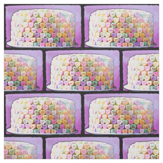 Candy Heart Cake Stoff (Muster)