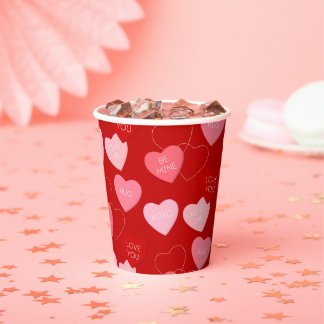 Candy Heart Cascade Pappbecher