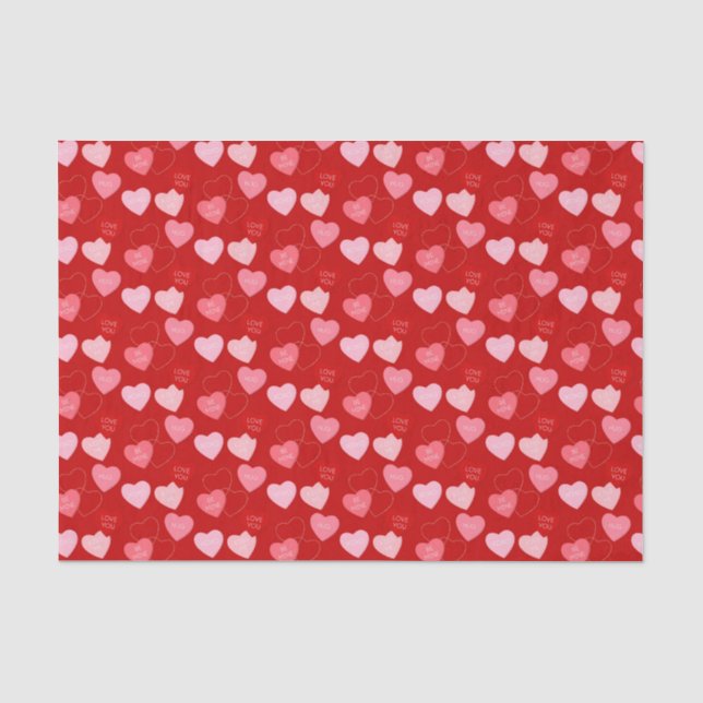 Candy Heart Cascade Seidenpapier (Vorderseite)