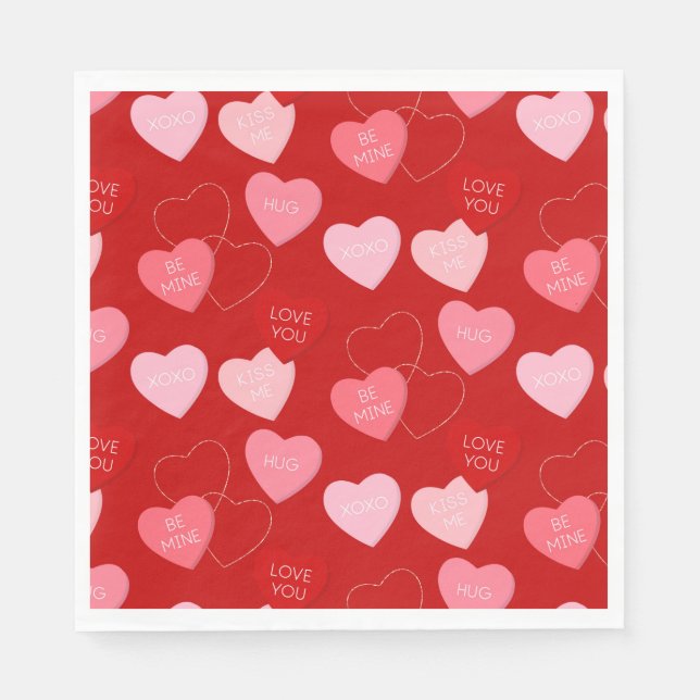 Candy Heart Cascade Serviette (Vorderseite)