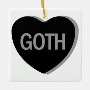 Candy Heart - Goth Keramikornament
