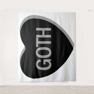 Candy Heart - Goth Wandteppich