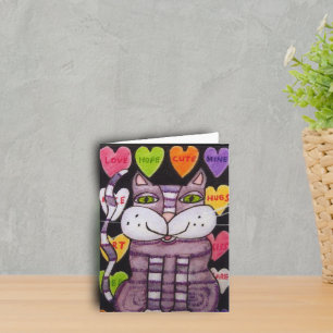 Candy Heart Lila Valentine Feiertagskarte