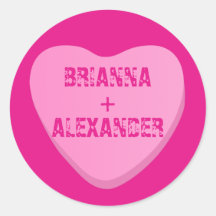 Candy Heart mit benutzerdefiniertem Text-Rosa Herz