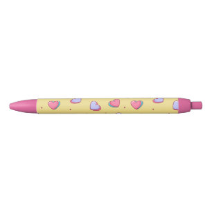 Candy Heart Pink und Yellow Pen Kugelschreiber