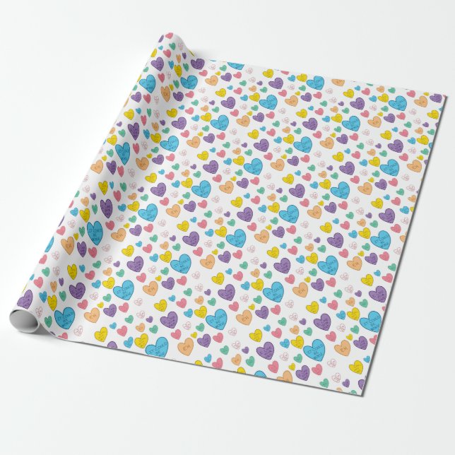 Candy Hearts Geschenkpapier (Ungerollt)