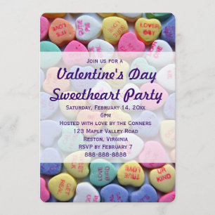 Candy Hearts Invitations à la Saint-Valentin