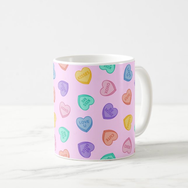 Candy Hearts Kaffeetasse (VorderseiteRechts)