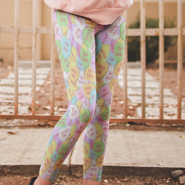 Candy Hearts Leggings Saint-Valentin Motif (Créateur téléchargé)