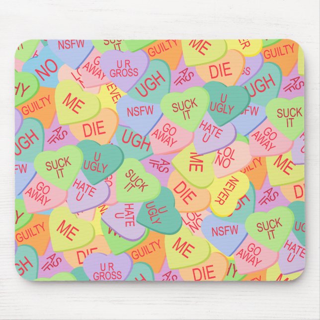 Candy Hearts Pattern - SFW Mousepad (Vorne)