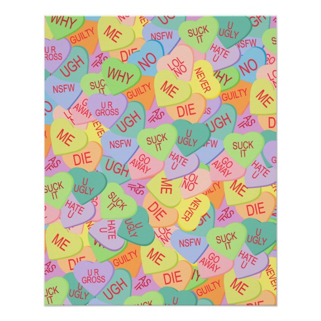 Candy Hearts Pattern - SFW Poster (Vorderseite)