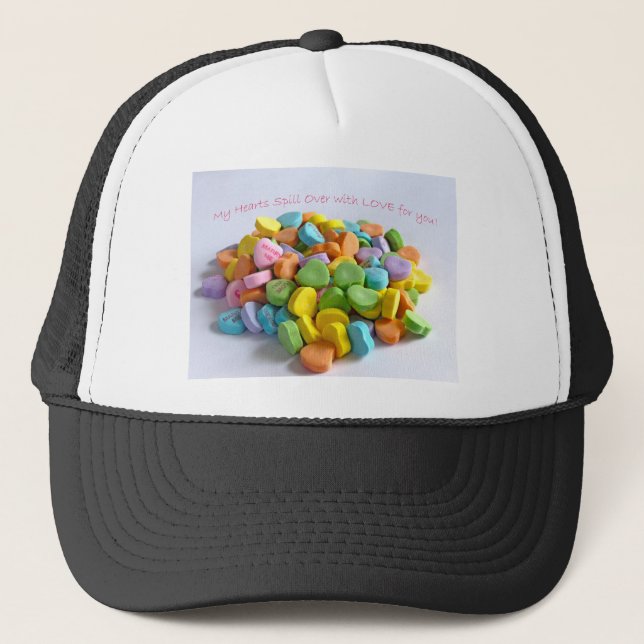 Candy Hearts Truckerkappe (Vorderseite)