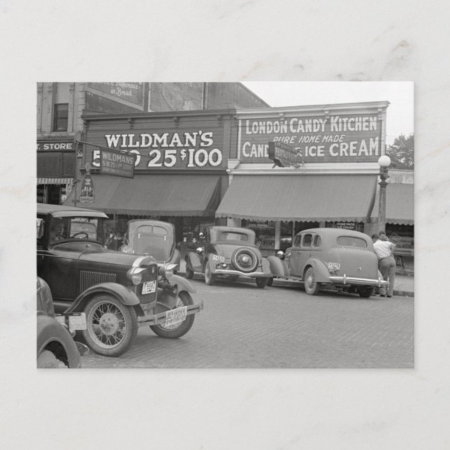 Candy & Ice Cream Shop, 1938 Postkarte (Vorderseite)