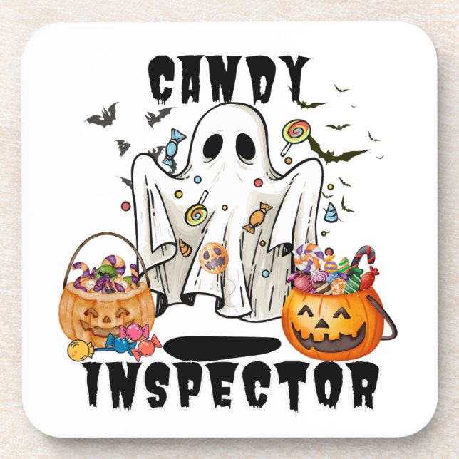Candy Inspector Getränkeuntersetzer (Vorderseite)