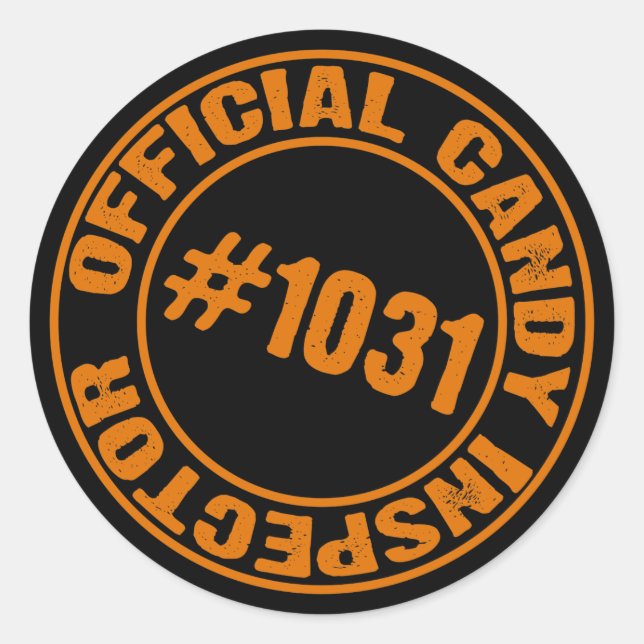 Candy Inspector Runder Aufkleber (Vorderseite)