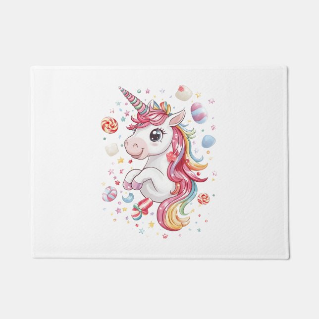Candy Land Einhorn (1) Fußmatte (Vorderseite)