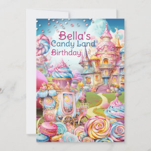 Candy Land House Invitation d'anniversaire