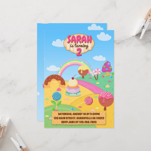 Candy Land Invitation d'anniversaire