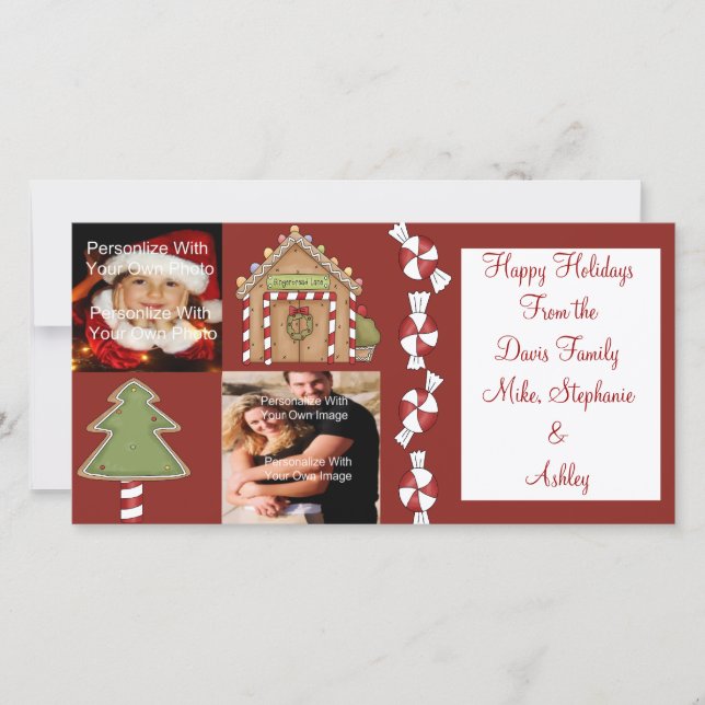 Candy land Photo Card Feiertagskarte (Vorderseite)