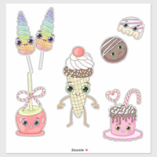 Candy Land Süße Leckereien Individuell zugeschnitt Aufkleber