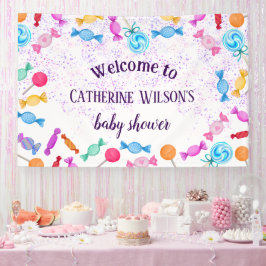 Candy Land Süßigkeiten Lollipop Baby Dusche Banner