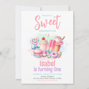 Candy Land Sweet Birthday Einladung