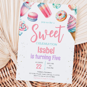 Candy Land Sweet Birthday Einladung