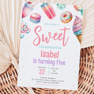 Candy Land Sweet Birthday Einladung
